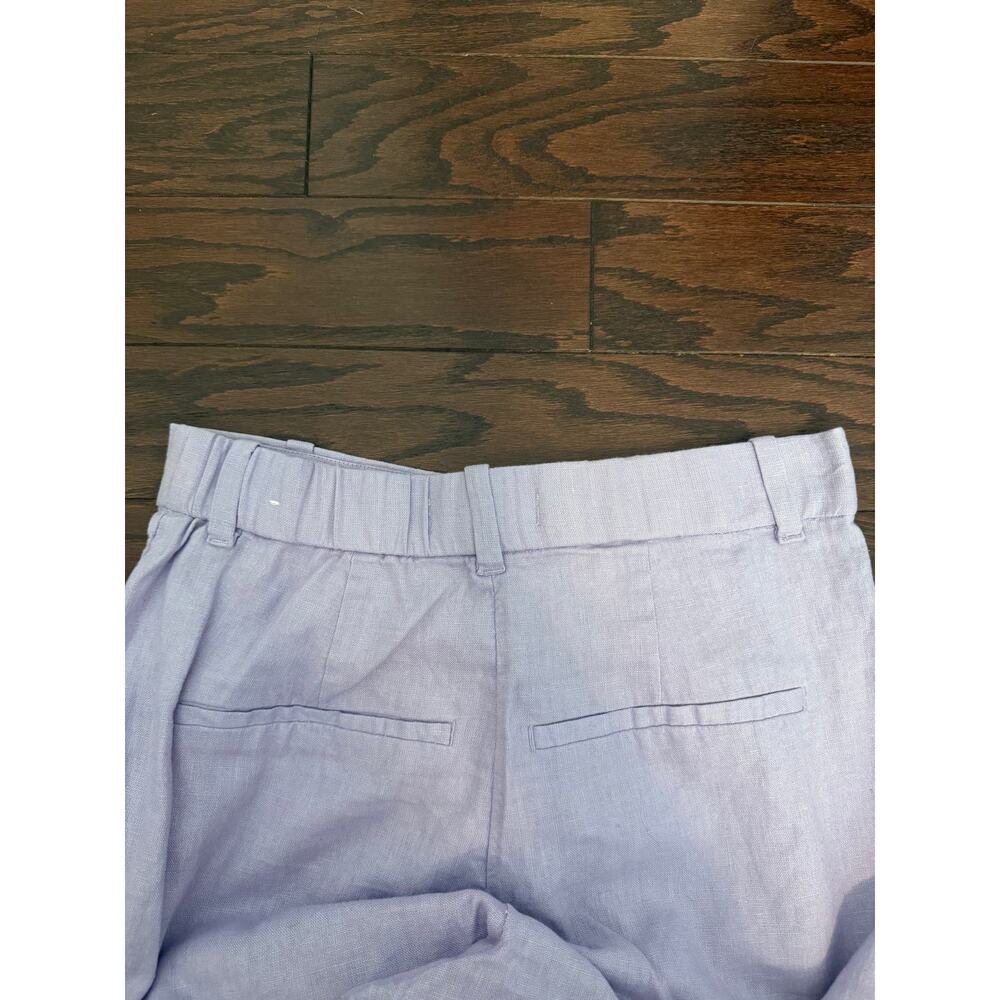 Abercrombie & Fitch Lavender Linen Blend tailored Wide Leg Pants Small - Picture 9 of 12